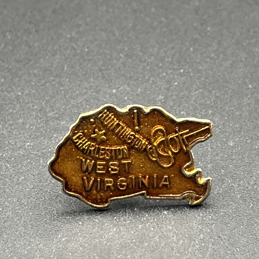 West Virginia Charleston State‎ Outline United States Of America Lapel Hat Pin